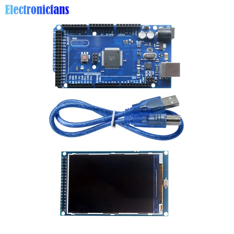 Модуль ЖК экрана 3 5 дюйма TFT В/5 В ILI9486/ILI9488 Ultra HD 320X480 для arduino MEGA2560 MEGA 2560 R3 Плата USB