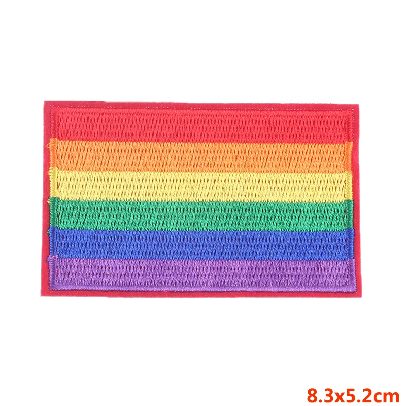 Prajna Gay Pride нашивка Вышивка Железо на заплатках флаг ЛГБТ стрела через сердце