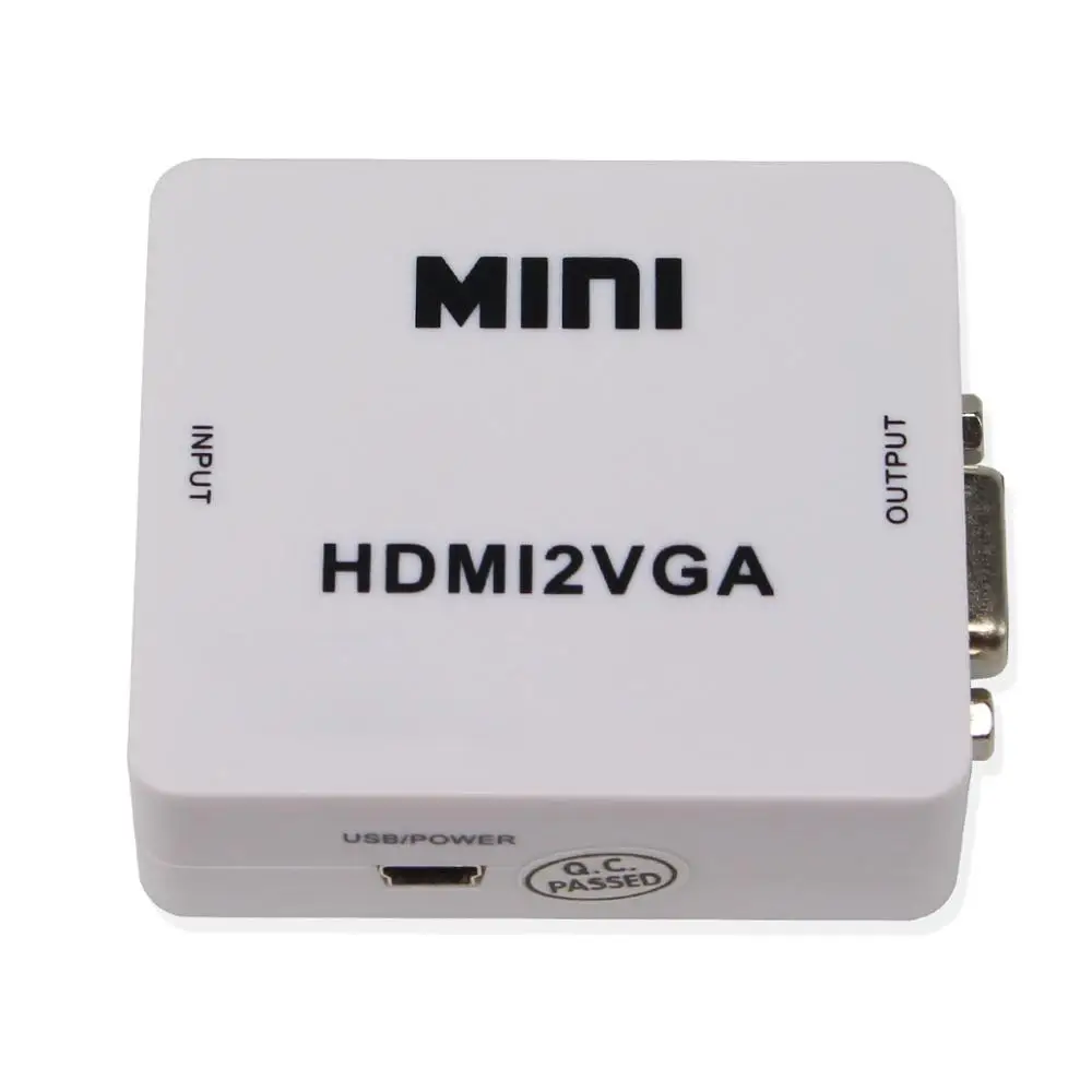 Переходник с 1080P HDMI на VGA HDMI2VGA адаптер 3 5 мм аудио + для ПК ноутбука проектор HDTV мини