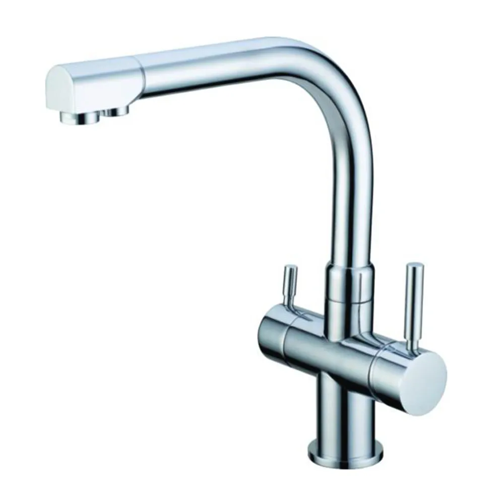 Rolya Твердый латунный Alba черный кухонный кран осмос три потока смеситель для