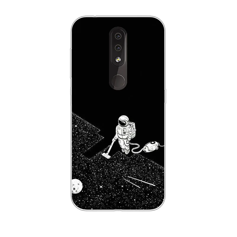 For Nokia 4.2 Case Silicon astronauts Painting Soft TPU Back Cover for Nokia4.2 Phone protect Bags shell |
