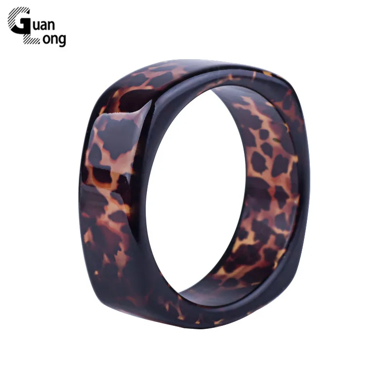 Guanlong винтажные модные полимерные браслеты на запястье для женщин с леопардовым