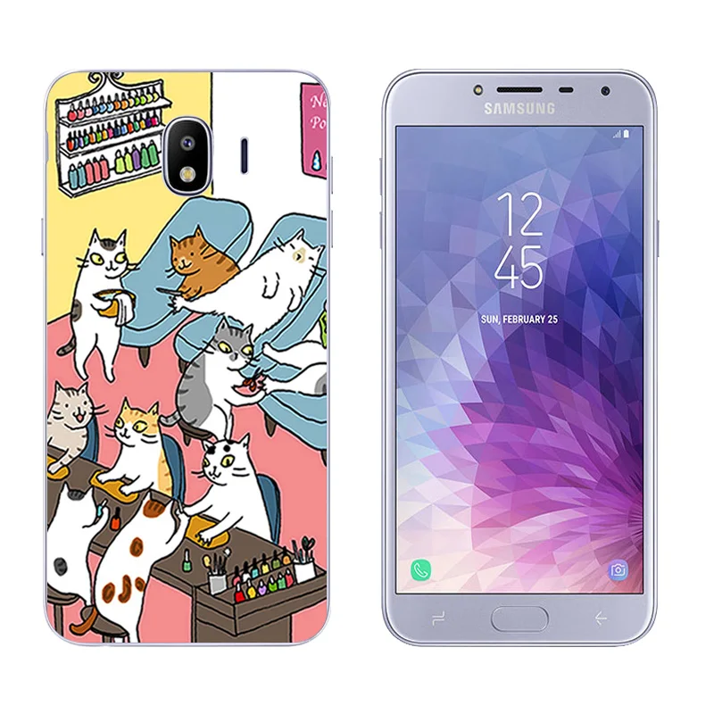 Для Galaxy J4 2018 EU версия 5 &quotмягкий силиконовый черный чехол для J400 SM-J400F из ТПУ с
