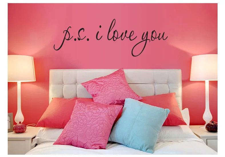 Настенная Наклейка PS I Love You 58*15 см украшение для дома известные и вдохновляющие