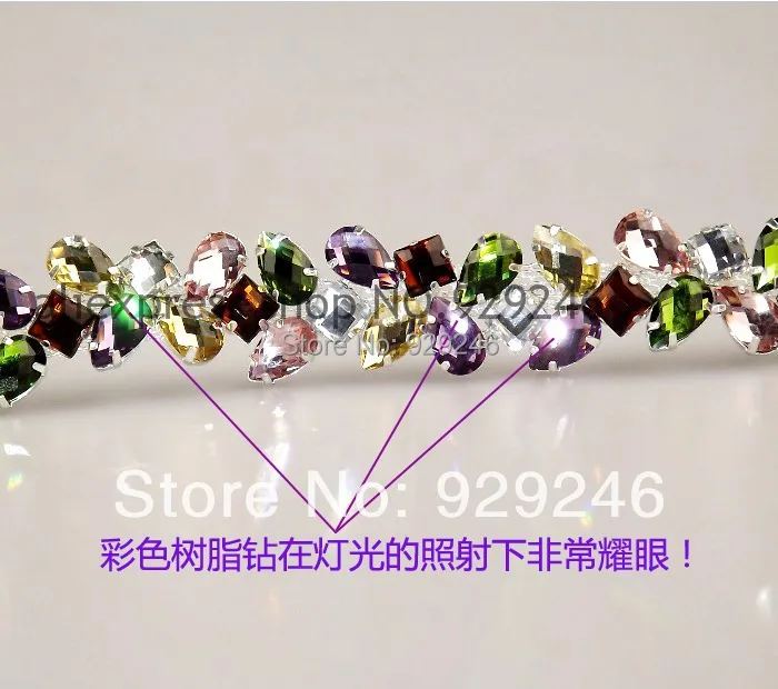 2 3 см фиолетовый коричневый розовый зеленый красный смоляные Стразы цепи планки