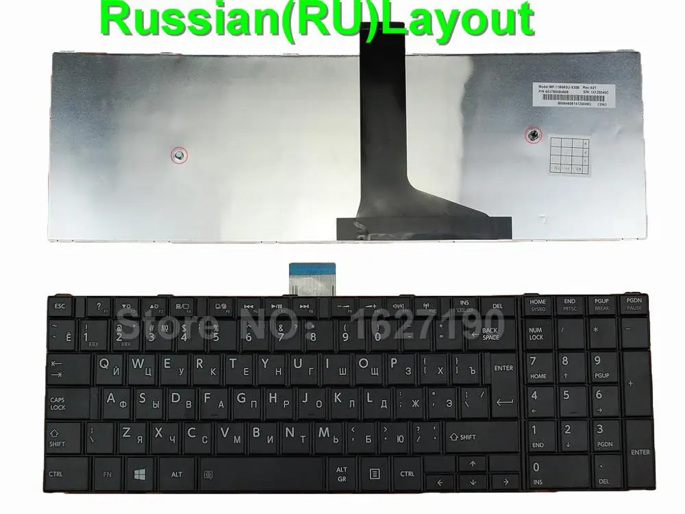 Русская клавиатура для TOSHIBA C50 C55D BLACK big Enter Win8 Новые клавиатуры ноутбуков: PN MP 11B96GB