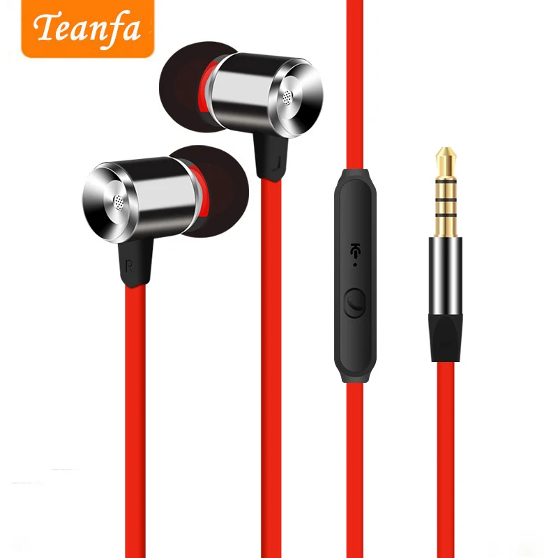 Teanfa проводные наушники для ПК 3 5 мм Hifi бас Спортивная гарнитура samsung Xiaomi Мобильный