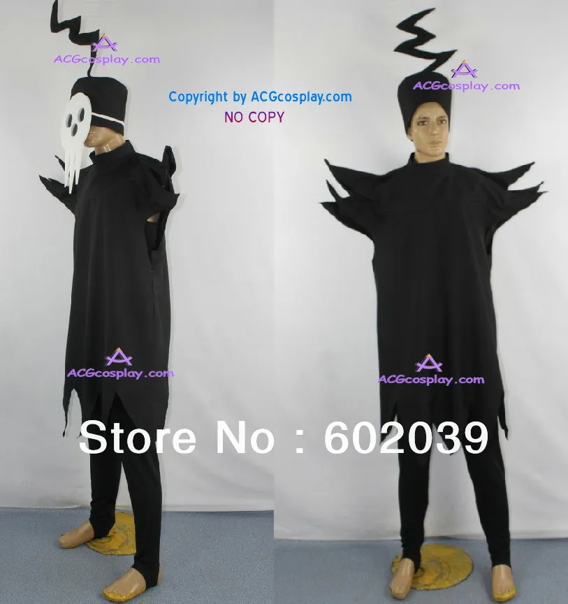 Костюм для косплея соуборщика Шинигами сама включая очень большие перчатки и