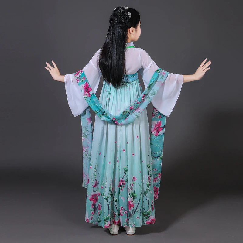 Детское летнее платье с цветочным принтом в китайском стиле |