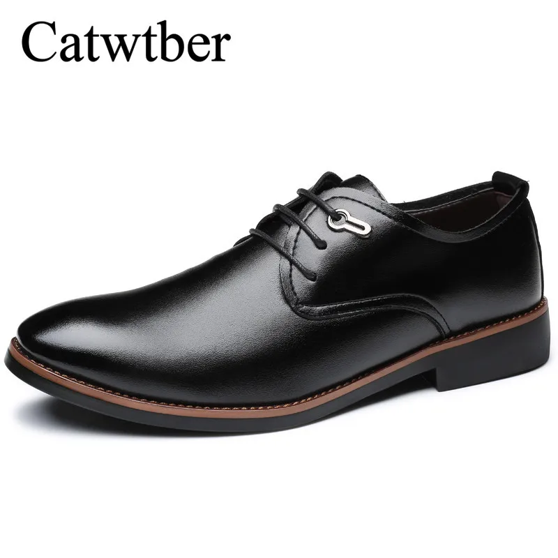 Catwtber Hot Sale! new 2018 British Men Leather Shoes slip on Men's flats casual pointed toe Oxfords Wedding free | Обувь
