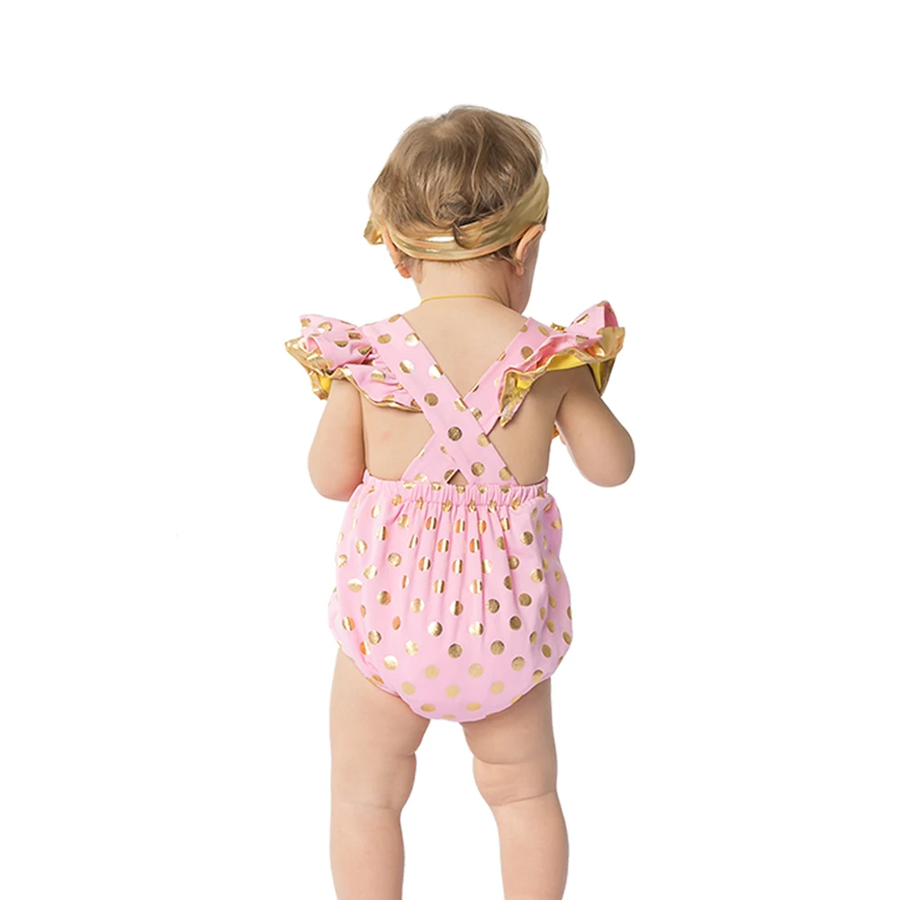 YK & Loving/милые детские комбинезоны для девочек Одежда без рукавов с оборками Цвет