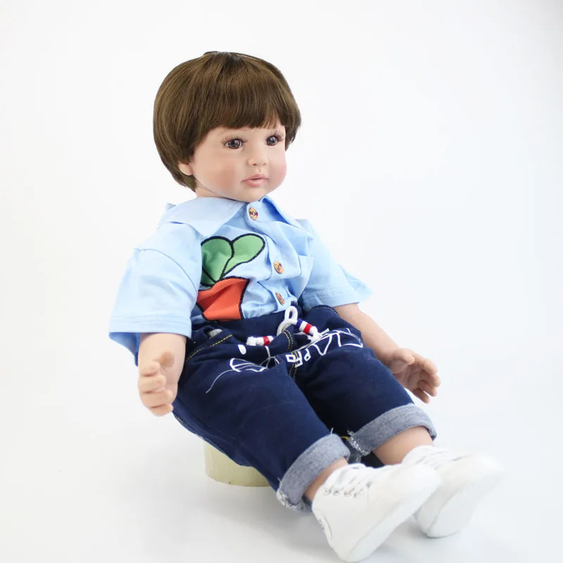 60 см Силиконовая виниловая Кукла Reborn игрушки для малышей 24 дюйма кукла маленьких
