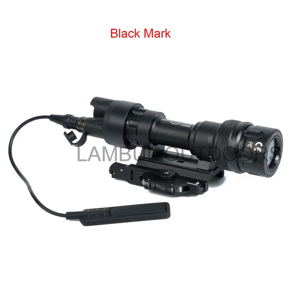 Черный LAMBUL M952 M952V QD быстросъемный Тактический винтовочный флэш-светильник, крепление оружейный светильник 400 люменов для охотничьих аксессуаров - Цвет: Черный