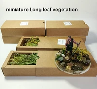 scenario model simulation long leaf vegetation shrub vegetation train railway flower model of military scene diy material
