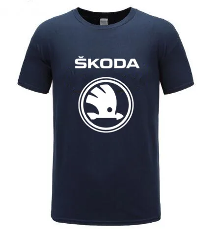 Мужская футболка HERREN с логотипом SKODA черный/синий/серый/зеленый/темно-синий 12