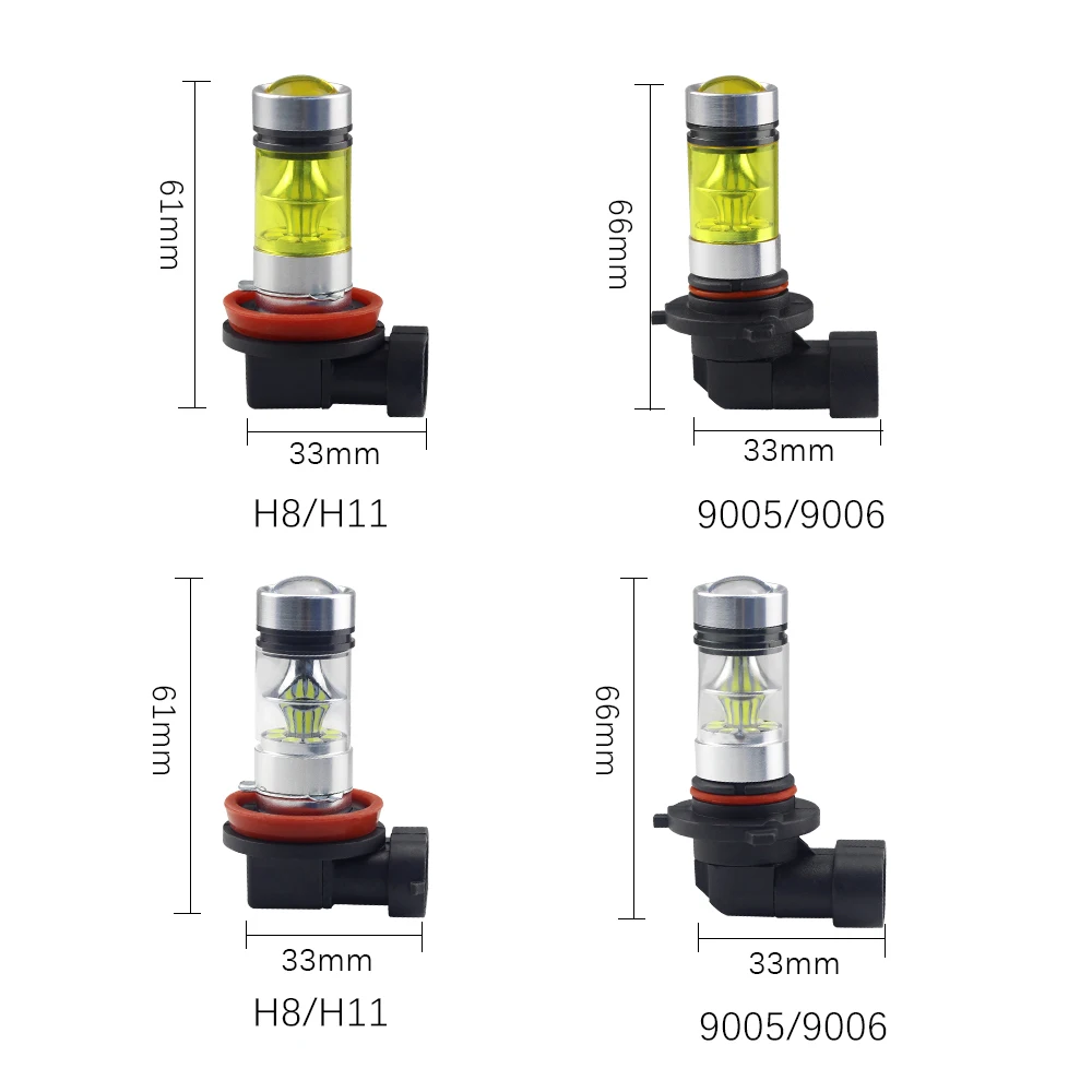 DXZ 1X светодиодный желтый светодиодный фонарь лампа H8 H11 H9 9006 HB4 9005 HB3 фары дневного света DRL 12 V 3030 20SMD поворот Парковка лампы 6000 K