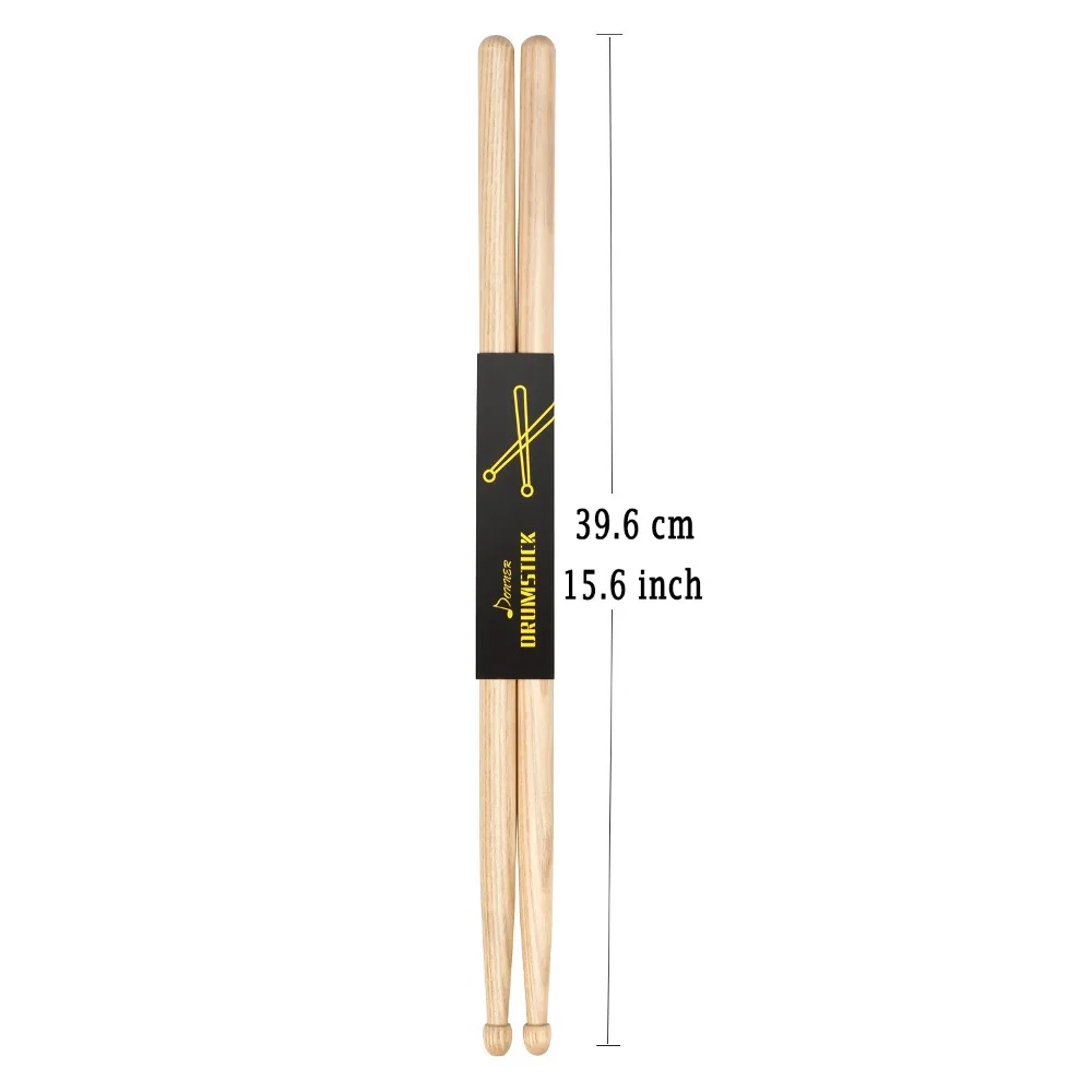 Donner 3-Pack барабанные палочки 7A классические Hickory из дерева прочные для легких