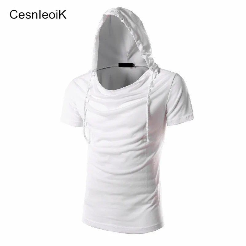 Новые модные товары мужские однотонные футболки с капюшоном разных цветов