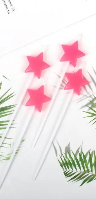 pink star 4 шт./компл. звезды сердца 4 цвета свечи День рождения Baby Shower детский праздничный костюм свечи для торта вечерние форма для выпечки тортов DIY украшения - Цвет: pink star