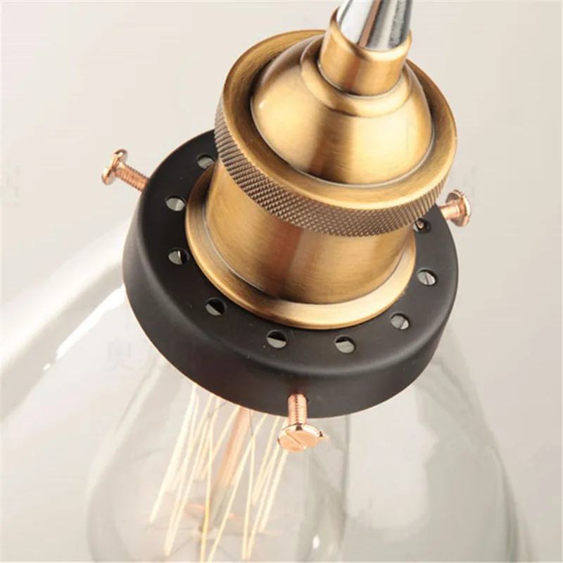 ЯНТАРНЫЙ СТЕКЛЯННЫЙ АБАЖУР антикварные подвесные светильники Industrail кухня