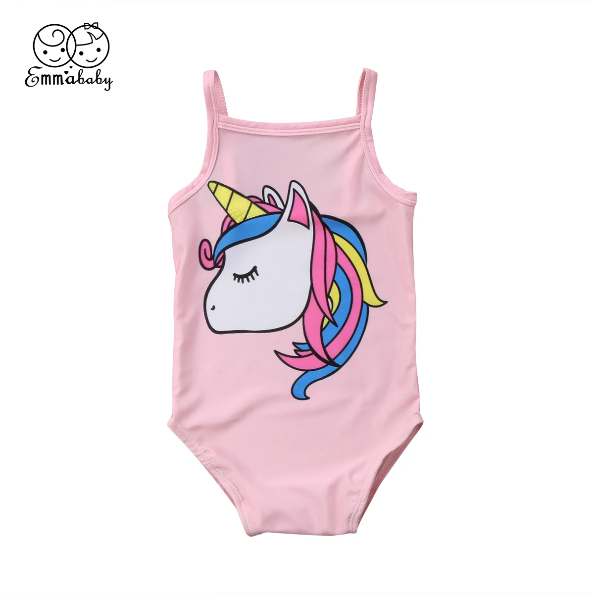 Emmababy милые новорожденные дети девочки Единорог цельный плавательный костюм без