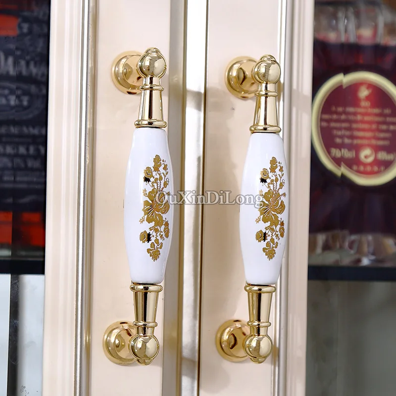 10 шт. ручки для кухонной мебели с керамическим принтом| |