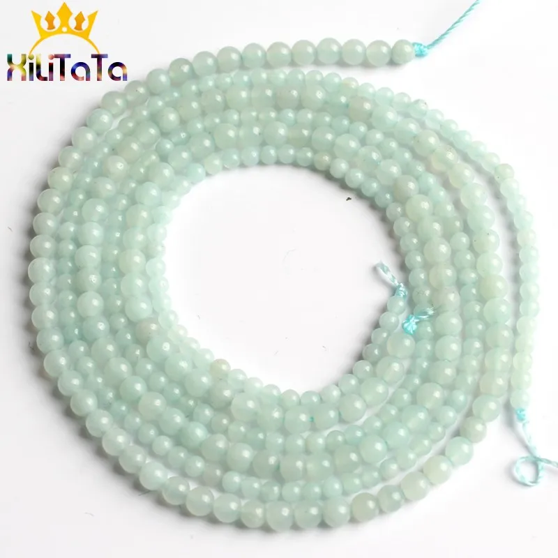 Amazonite 2-3 мм натуральный камень Агаты лабрадоритовый кварц Амазонит хрустальные бусины Круглые свободные бусины для самостоятельного изготовления ювелирных изделий Браслеты - Цвет: Amazonite