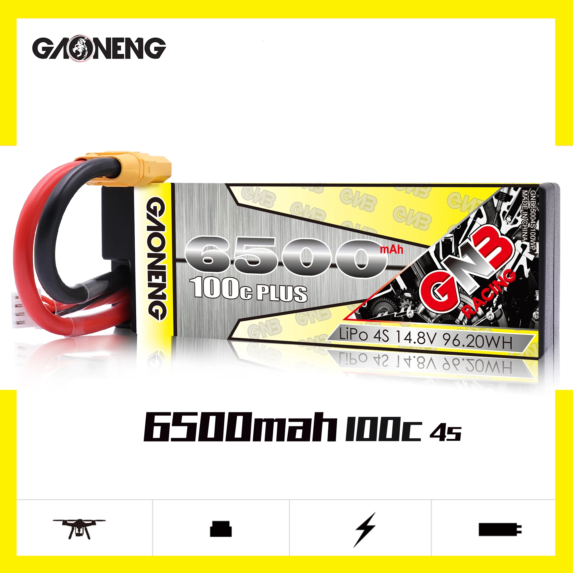 Аккумулятор литий полимерный Gaoneng GNB 6500 мАч 14 8 в 1/8 с разъемом T/XT90/XT60|Детали и