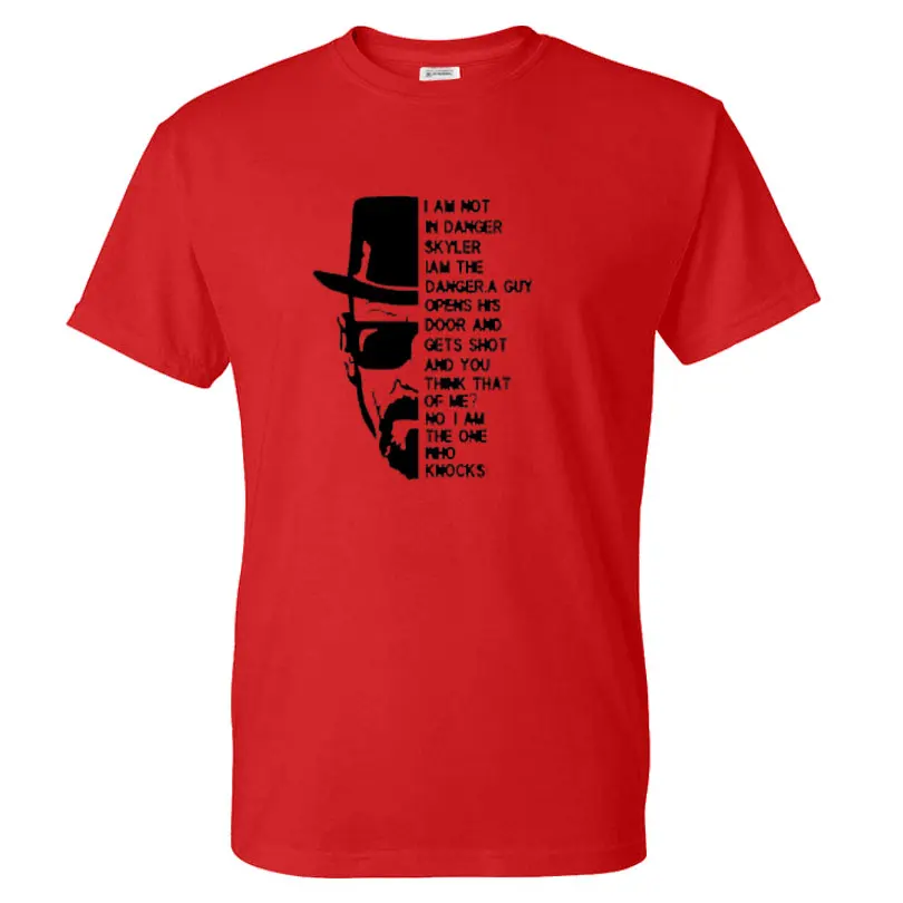 2019 summer men Cotton heisenberg casual short sleeve print O-Neck Short Sleeve Mens T Shirt Summer Male Slim Casual | Мужская одежда