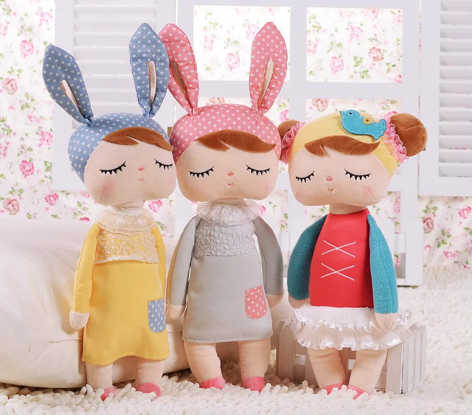 Kawaii Metoo Angela plush dolls toys gift Cartoon Lace Bunny Tiramitu Rabbits Animals Gifts  Игрушки и