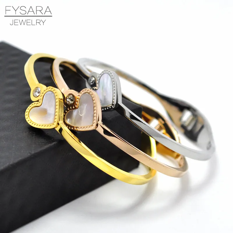 FYSARA натуральная основа Сердце Браслеты &amp для женщин модные ювелирные изделия из