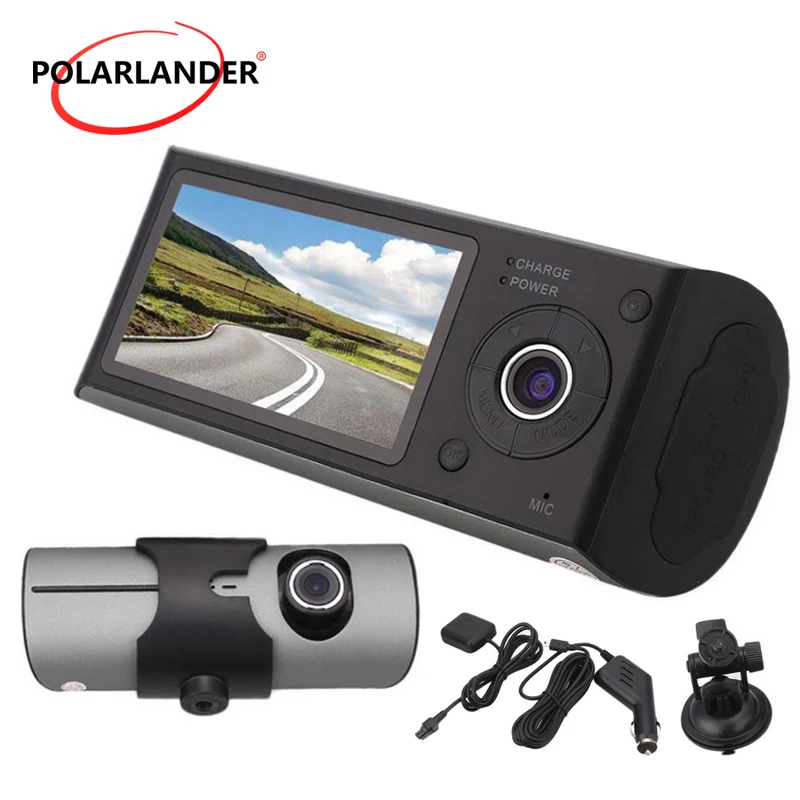 

Dual Camera Car DVR R300 with GPS Module G-Sensor 2.7" Inch LCD X3000 Cam Digital Video Recorder Camcorder Cycle Recording