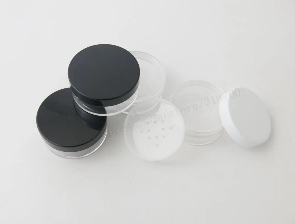 100pcs/lot  30g Clear Plastic Travel Makeup Cream Refillable Bottle Cosmetic Jar Pot Eyeshadow Face Cream Container Box