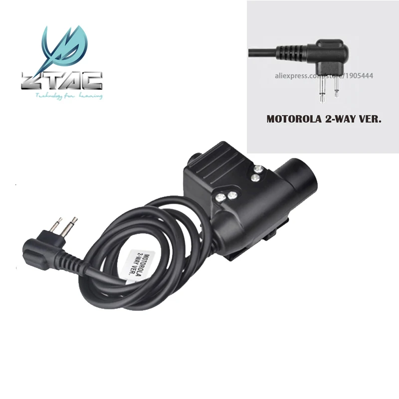 MOTOROLA-2-WAY-VER Z-TAC Airsoft Z-Tactical Bowman Evo III PTT Midland Kenwood наушники для стрельбы Arsoft ipsc Softair радио набор ZTAC наушники - Цвет: MOTOROLA-2-WAY-VER