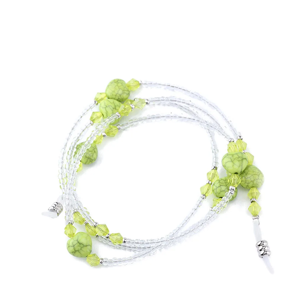 Новинка шнур для очков с цепочкой в форме сердца розовый синий зеленый Модный