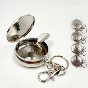 Круглая уличная пепельница с металлическая пепельница карманами для защиты окружающей среды, пепельницы с крышками, портативная пепельница, пепельница