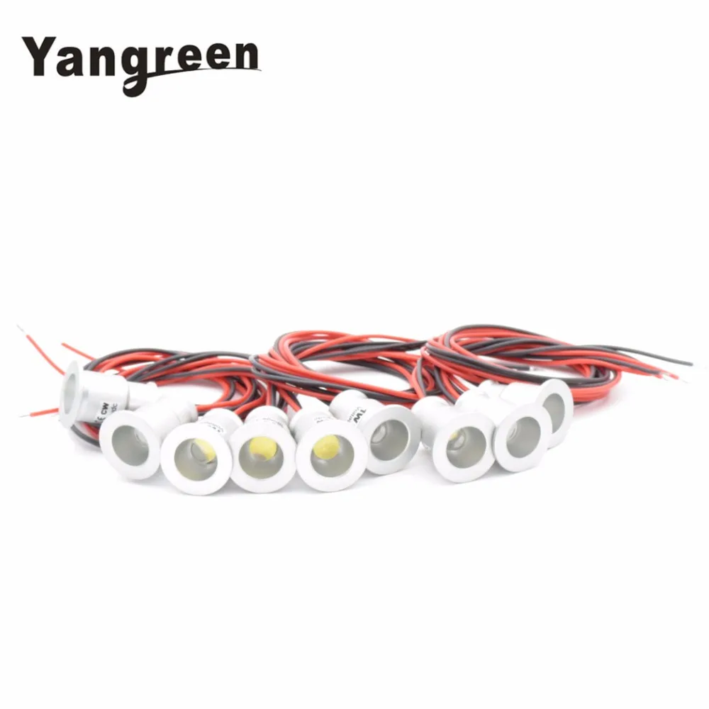 Мини светодиодный светильник для шкафа YanGreen 1 Вт мини 9 шт./лот фотолампа