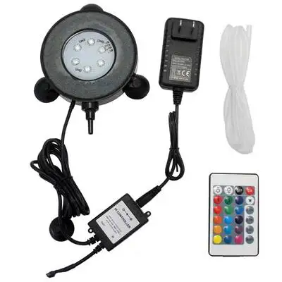 AU Type plug Аквариумный светодиодный светильник с воздушными пузырьками 6xSMD5050, чипы RGB, Точечный светильник s, 16 цветов, лампа для сада, пруда, бассейна, 24Key, пульт дистанционного AC100-240V - Цвет: AU Type plug