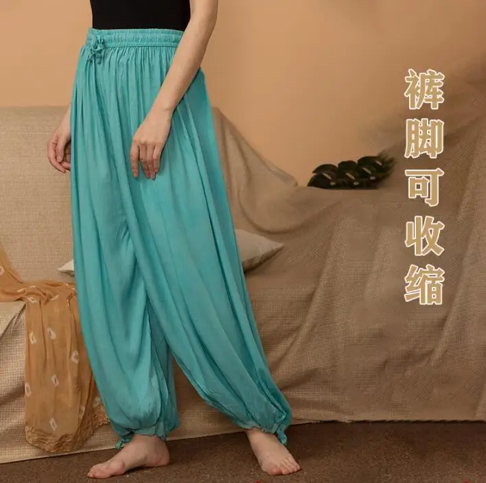 

8 Colors India Traditional Woman Broad-legged Trousers Ethnic Style Spring Summer Thin Bottoms For Woman Dance Pants