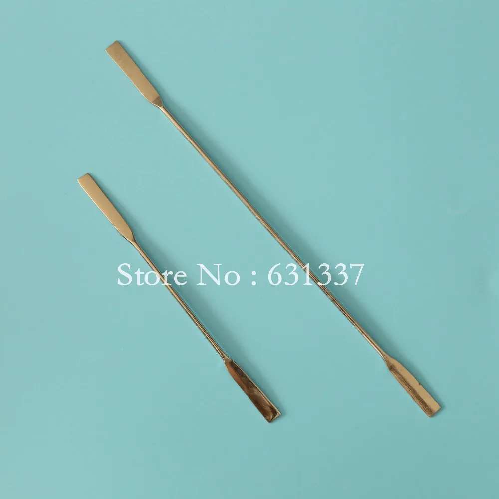 Лабораторный микро двойной шпатель длиной 80 мм из нержавеющей стали | Канцтовары