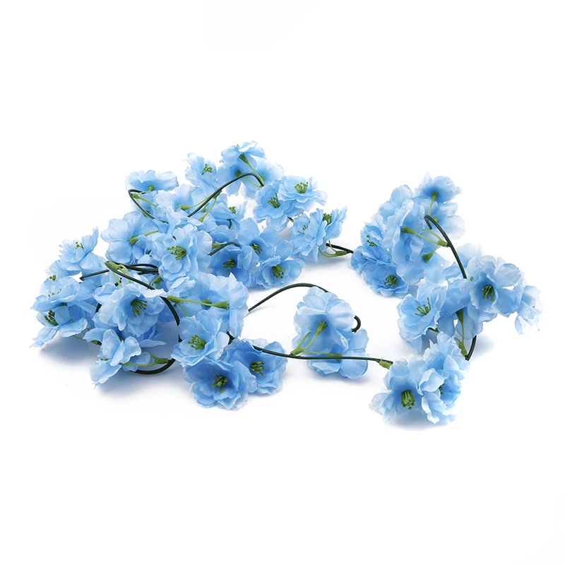 Искусственные вишневые цветы из ротанга имитация цветки сакуры японской вишни