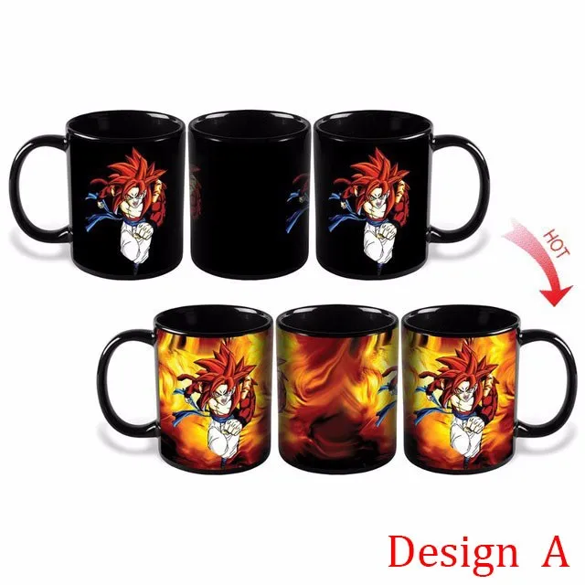 Прямая Dragon Ball Z кружка Сон Гоку термореактивная меняющая цвет кружка Супер Saiyan молочная кофейная чашка Taza Gogeta подарок