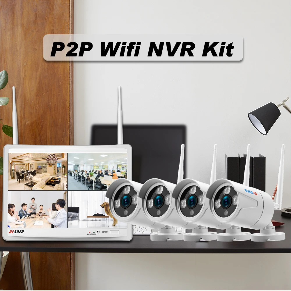 Besder 1080 P/960 P/720 P Wifi NVR CCTV система все в одном 4CH беспроводной комплект