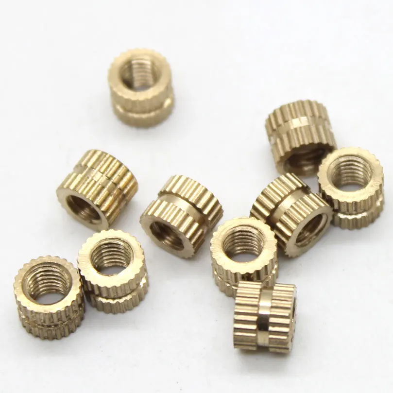 

50pcs M8*8/10 10mm Injection nut copper insert knurled nut copper knurling tool