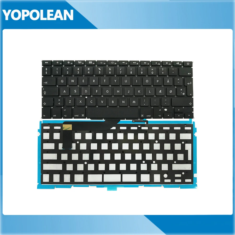 

5 шт./лот новая Дания Датская клавиатура + Подсветка для Macbook Pro 15 "Retina A1398 2012 2013 2014 2015