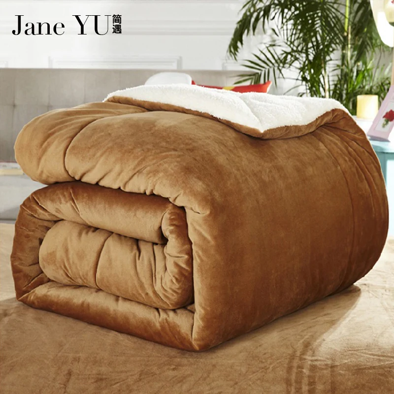 JaneYU 2019 CamoFleece одеяло зимнее doona edredon толстое пододеяльник постельное покрывало из