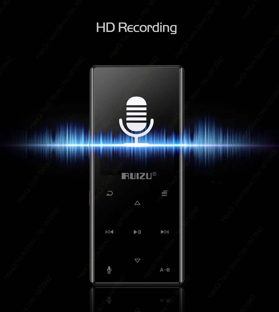 Ruidu D29 Bluetooth MP3-плеер портативный аудио 8 Гб музыкальный плеер со встроенным динамиком Поддержка FM, запись, электронная книга, часы, шагомер