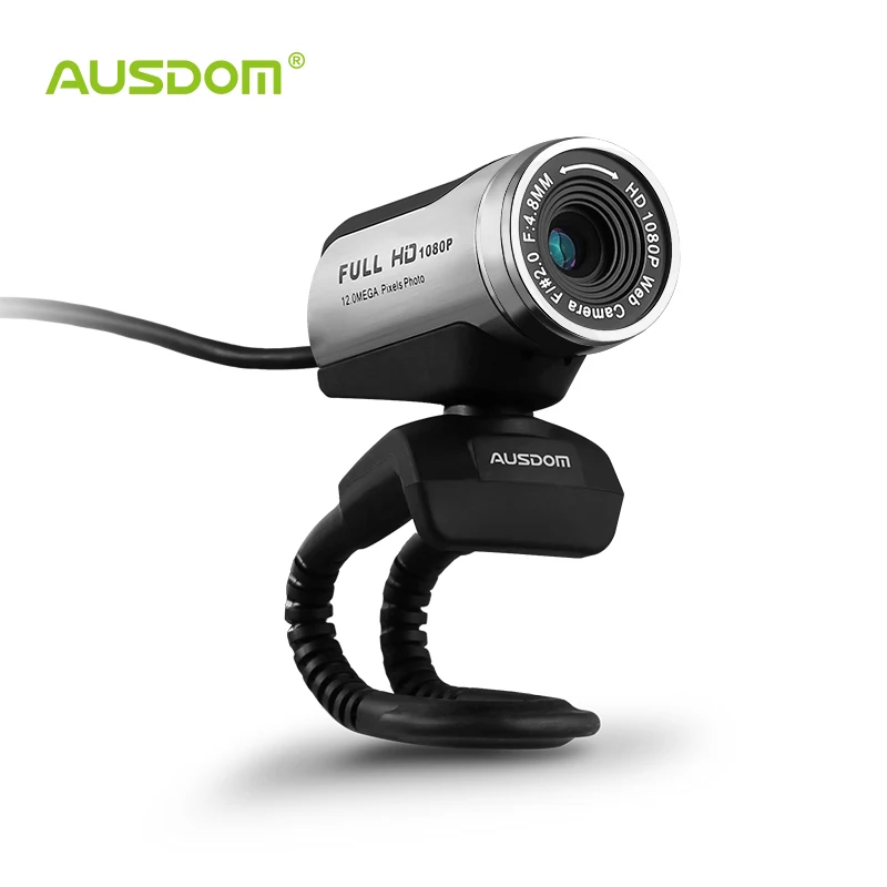 Ausdom AW615 1080p usb 2,0 hd веб-камера, компьютерная веб-камера era с микрофоном для ПК, ноутбука, веб-камера с драйверами