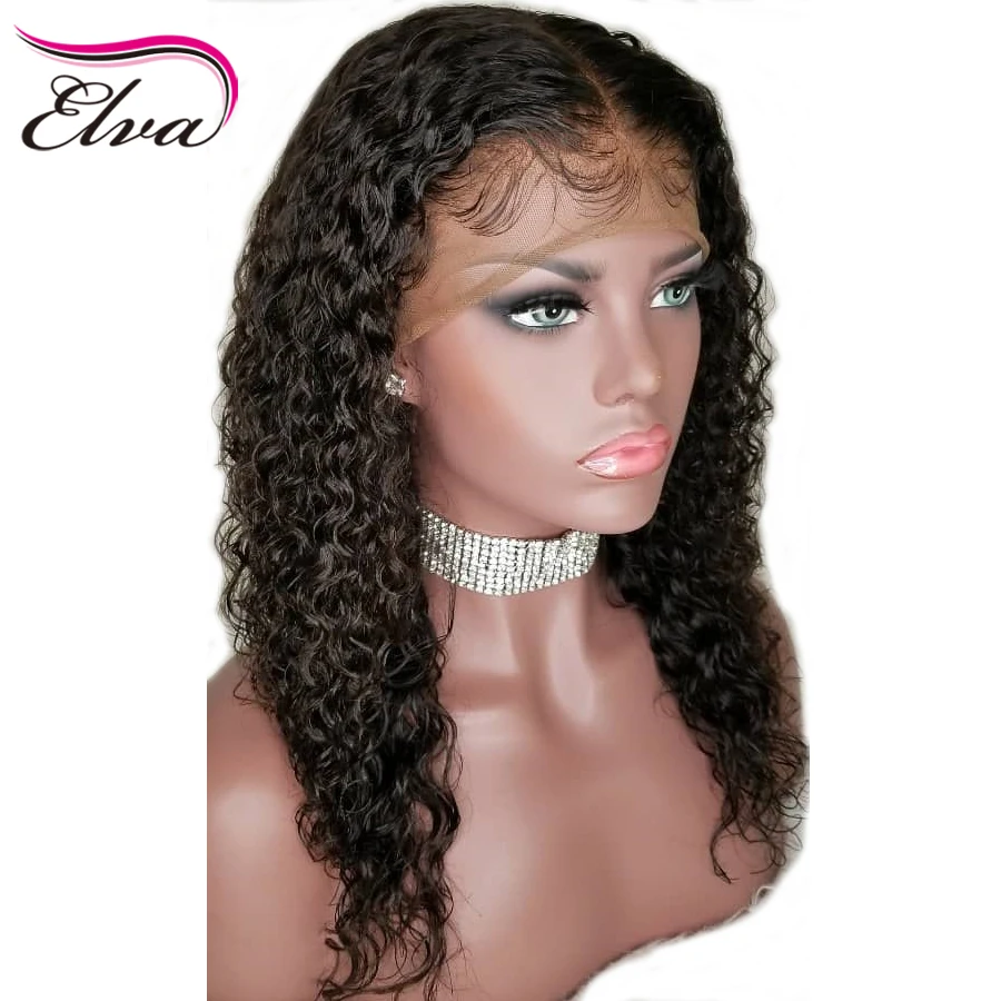Elva Hair 150% Плотность 13*6 кружевные передние человеческие волосы парики