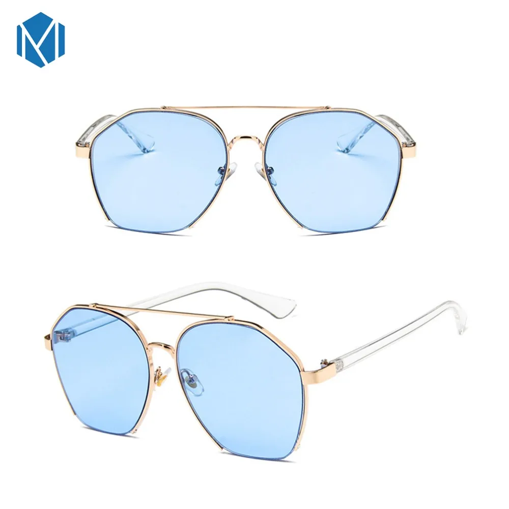 Женские солнцезащитные очки с геометрическим рисунком MISM большие размеры яркие